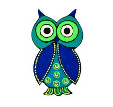 Handmade Folk Owl Fridge Magnet Kitchen Decor